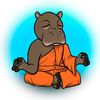 meditating.hippo