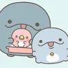 親子イルカ