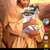 jesusholdingadam