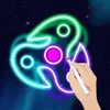 Glow Finger Spinner Doodle Art