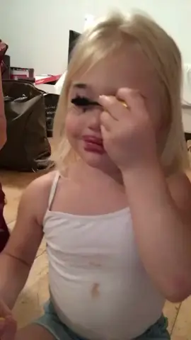 When you let a 3 year old put makeup on. Follow us on snapchat! Username: savvvsoutas (3 v's) #FeatureMe
