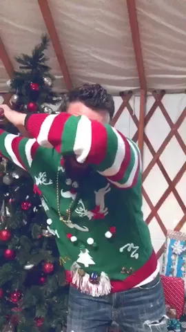 Going to a Christmas Party, think I'll win the Sweater contest? #ChristmasWeWear #ChristmasDab #Christmas2k16 