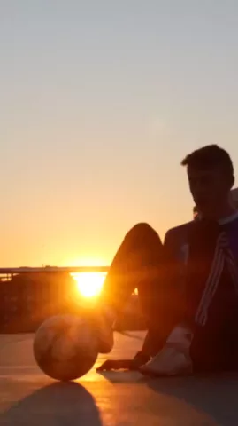 Sunset😍 A bit injured at the moment so can’t post too many football videos!✌️ #football #Soccer