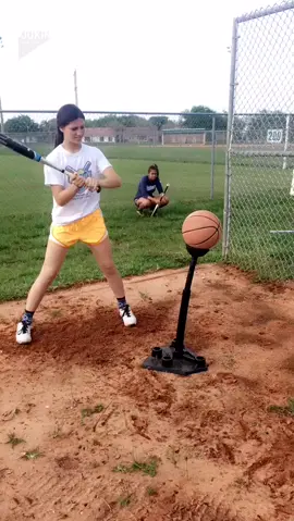 Girl Hits Basketball Off Tee into Face #fail #comedy