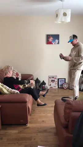 SILLY STRING WAR WITH MY GRANDMA 😂😂 #HanbyGang