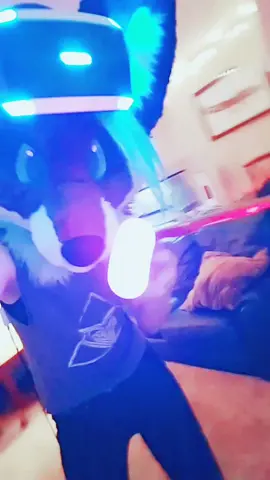playing beatsaber with @tishika05 yeet #furry #furryfandom #fursuiter