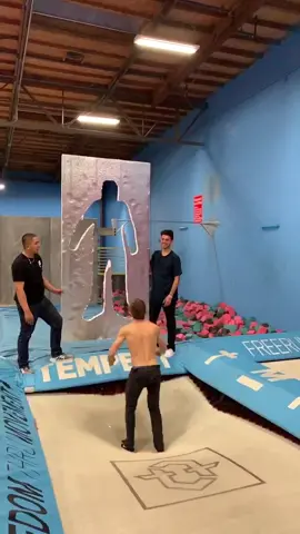 Trampoline Hole in the Wall 😂 Would you try this? @drewdirksen @capronfunky @corey_funk