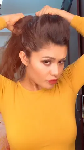 1 min High puff ponytail 4 work #easy #simple #elegant #hairgoals #FavouriteHairstyle #girls 💁♀️