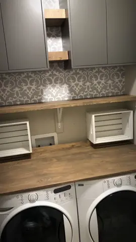 DIY laundry room shelf  #tiktokpartner #homeimprovement #DIY
