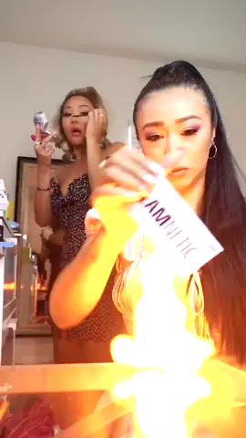 When Glamnetic lashes are too fire 🔥 😂 @annadeguz @annkeira #magneticlashes#magneticliner#magic