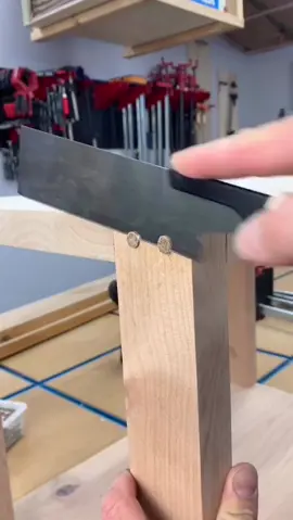 Imitation dowel joinery.  ;) #obsessed #howhotisit #sanding #woodworking