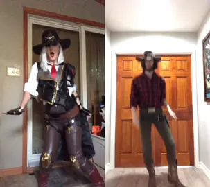 #duet with @samuellikemanualbutnot Ashe is gonna show Mccree how it’s done 🤠 #overwatch