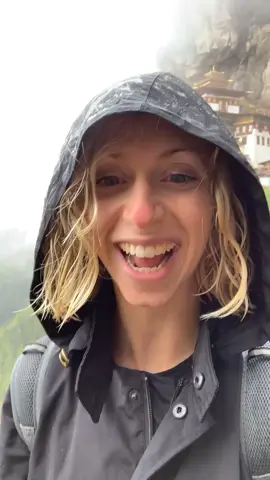 A little rain never hurt anyone ... especially at Tiger’s Nest Monastery in Bhutan! ⛰ #bhutan #tiktokbhutan #frombhutan #bhutanesemuser #travel