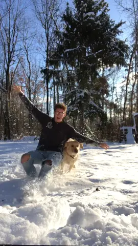This was cold 😂❤️ #feature #featureme #foryou #foryoupage #dogs #pets #tiktok #snow #LastChristmasMovie