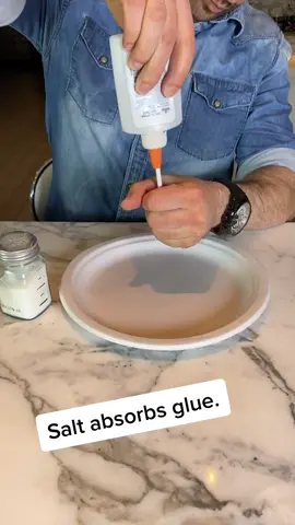 SALT ABSORBS GLUE #hack #LifeHack #wtf #weird #amazing