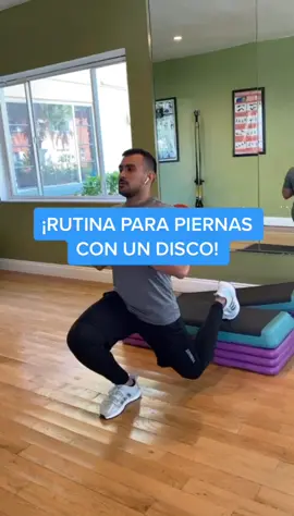 ¡RUTINA PARA PIERNAS FUERTES CON UN DISCO! 🔥 #piernas #gluteos #entrenamiento #perderpeso #adelgazar #Fitness #dieta #miami