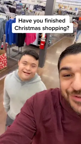 When you are still shopping on Christmas Eve 🎄 #christmasshopping #christmas #downsyndrome #brotherlove #fyp