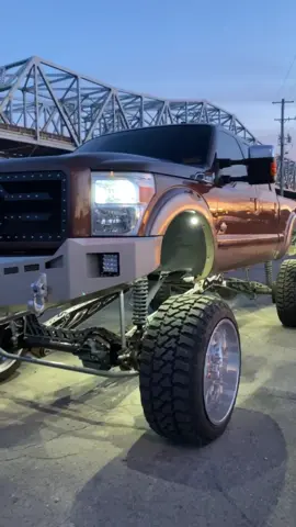Haters Got Me Like😴 #fyp #showtruck #liftedtrucks #lifted #trucks #powerstroke #26x16s #turbodiesel #diesel #pavementprincess #daddysmoney #sunset