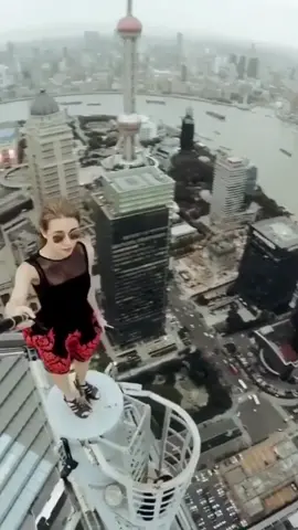 Would you do this 😱🤭. #challenge #shanghai #amazingview