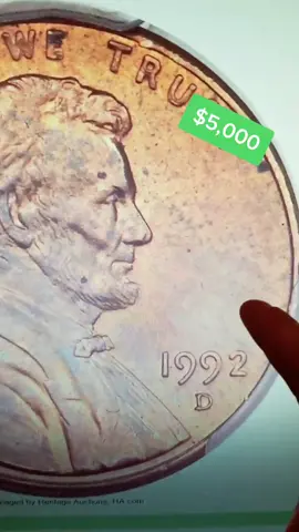 $5,000 Penny from 1992!! Do you have one?? #penny #coins #coincollection #coincollecting #money #fyp