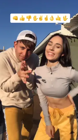 We saw this dance on fyp, so we did it in our way 😂 @mattsteffanina | #handgestures #handchallenge