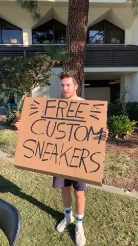 My friends and I opened a free custom sneakers store! #foryou #fyp