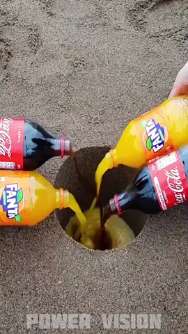 Coca Cola + Fanta + Mentos Underground = ??? #tests #scienceexperiments #science #experiment