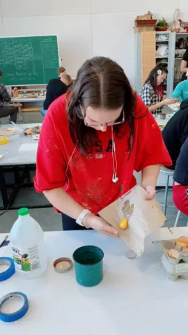 yolk + vinegar + pigment = you got yourself some egg tempera #funfacts #paintmixing