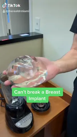 Implant WARS- Episode One: Blender vs. Breast Implant #foryoupage #fyp #xyzbca #drmiami Who/What should the implant challenge next? Comment below.