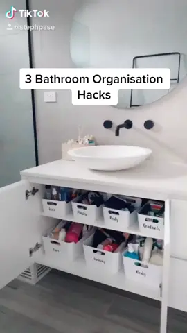 My 3 Bathroom Organisation Hacks! #organise #organizehacks #organisehacks #organisation #organizationhacks #stephing #stephed ##fyp #storage