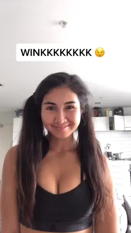 I ran out of sports bras so I improvised 😂 #facechallenge #addisonrae #addison #reebok #smile