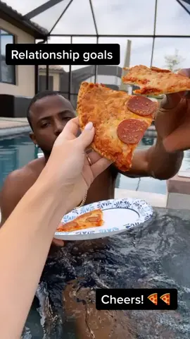 Relationship goals... jacuzzi and pizza (it’s quest pizza!) 🍕 #relationshiptips #fyp #foryoupage #pizza #relationshipgoals #springtraining