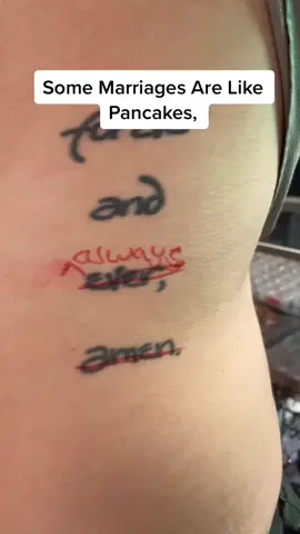 That’s true love. No one likes a burnt pancake 🥞 #quarantine #texas #tattoo #hubby