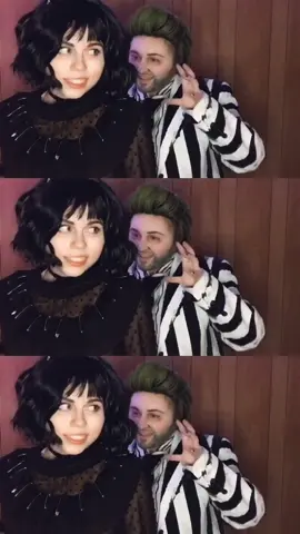 I got @kinman394 to be my Beetlejuice and I’m ecstatic about it!! #beetlejuice #cosplay #lydiadeetz #beetlejuicecosplay @beetlejuicebway #thedrop #fyp