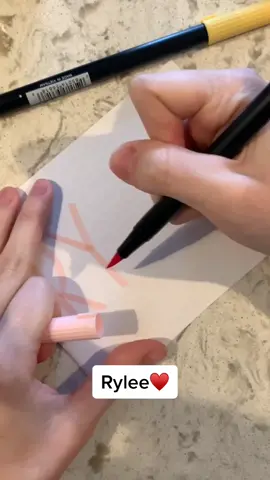 Rylee ♥️ Whose name is next? ✨ #foryou #foryoupage #fyp #forupage #calligraphy #tombow @r.yleegenua1