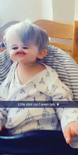 He’s a cute little idiot, though 😍 #cutebabycheck #funnybabytalk #myalienchild #momlife #tiktokmommma #realmomsoftiktok #kidsfyp #fypkids