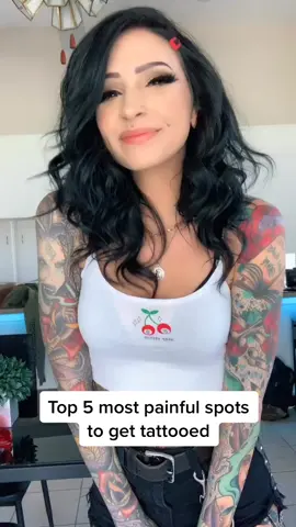 My top 5 most painful spots to get tattooed (in my opinion) what are your top 5? Top from @stiiizy #tattoos #girlswithtattoos #moreyouknow