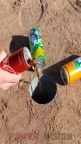 Coca Cola + Fanta + Sprite Underground = ??? #science #experiment #tests #scienceexperiments