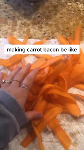 attempted to make @iamtabithabrown carrot bacon #success #veganfood