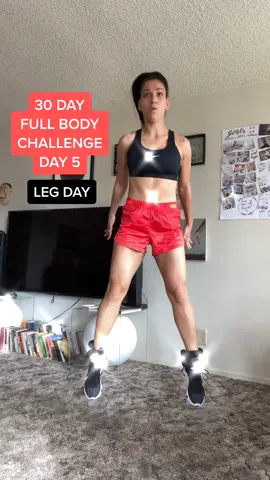 Day 5! Leg day it is! #30daychallenge #fullbodychallenge #legworkout #lunges #squatjump #fitlife #fitlifestyle #legday #workoutfromhome #workouttime