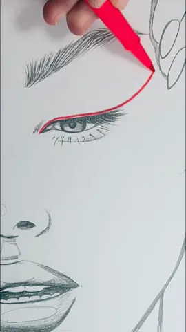 Before or After!? #satisfying #draw #myart #sketch #red #sketch