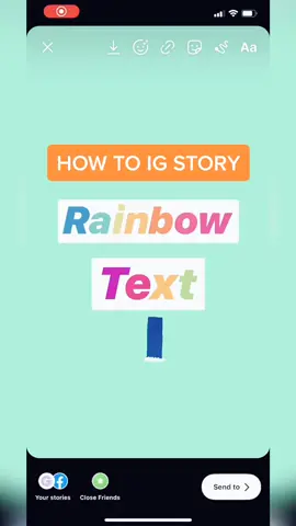 Super easy! 🌈 #rainbowtext #igstoryhack #igstoryideas #igstoryhacks #igstoryhowto #howto #instagramstory #instastories #growglowco #imasavage