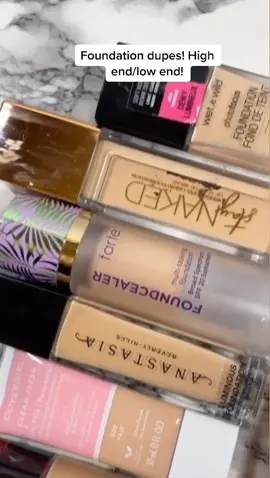 Best foundation dupes! #myfoundationroutine #makeupdupe #beautytiphacks #viral #foryoupagesa #makeuptipps #wetnwildbeauty #urbandecaycosmetics
