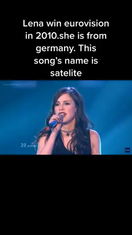 There is Lena from Germany🇩🇪 she win Eurovision in 2010 with song named “satelite”#fry#foryou#lenamayerlandrut#singer#german#song#talent#esc