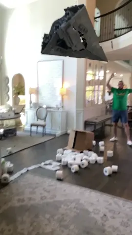 Destroying a 4,784-piece LEGO Star Destroyer is oddly satisfying. #fyp #foryou #dudeperfect #quarantine #satisfying #lego #starwars