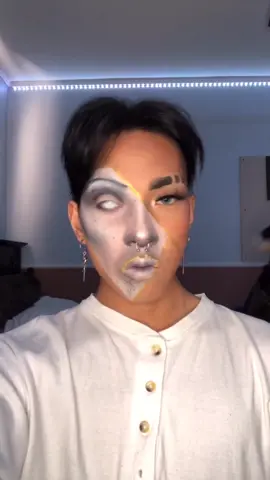 stone statue vibes ✨ #fyp #foryou #makeup #boysinmakeup #statue #gay