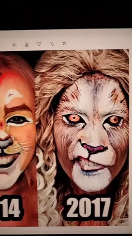 Talk about a #GlowUp 😁 It's so cool to see how I've grown! Dont give up, you will get better! #sfxmakeup #motivation #foryoupage #bodypaint #lion