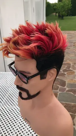 Fire-cut 🔥 #barber #dummyhead #lifeathome #barberlife #tutorial #smallgestures #doubleyourimpact #barbershop #haircut