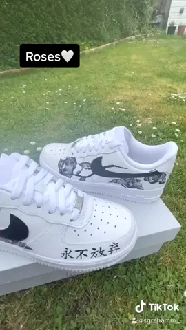 Rose af1’s🤍 #customaf1 #foryoupage #fyp #airforce1 #uktalent #quarantinelife  #tiktok #customshoes