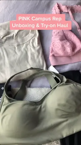Unboxing and try-on haul with our PINK Campus Rep Katie ✨ #vspink